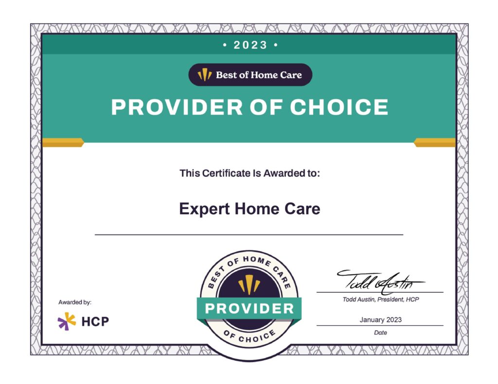 Home Care Assistance New Brunswick NJ - Expert Home Care Receives 2023 Best of Home Care® – Provider of Choice Award